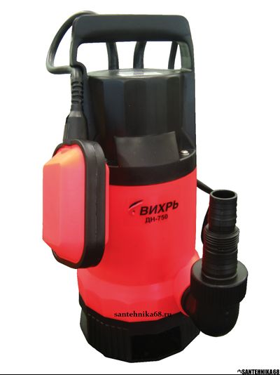 Насос погружной дренажный Вихрь ДН 750 для откачки сточных вод