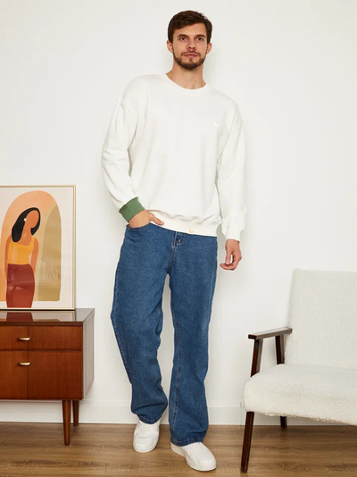 МУЖСКОЙ СВИТШОТ  БЕЛЫЙ "ВДОХНОВЕНИЕ"