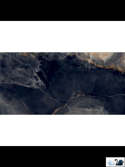 Керамогранит Ocean Ceramic Interstellar black 80 х 160 см полированный черный