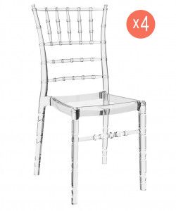 Комплект прозрачных стульев Chiavari Set 4