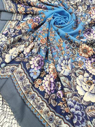 Павловопосадский платок Возьмёмся за руки, друзья 1973-13