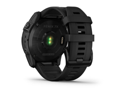 Умные часы Garmin Fenix 7X Sapphire Solar титановый черный DLC с силиконовым ремешком