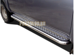 Пороги с накладным листом	d60 для Mazda BT 50 (2006)
