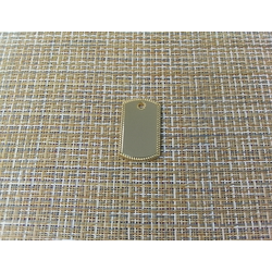 Подвеска кулон мини с резным краем 22x36 мм золотистый