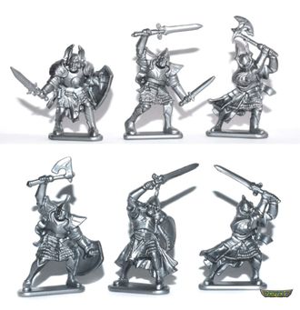 Рыцари на подставках - 6 фигур, полистирол 45мм