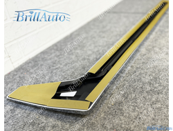 Молдинги Lexus LX600 LX500d на двери черные, хром