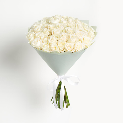51 белая роза "Sky"