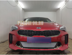 Защита радиатора для KIA Stinger 2018- chrome низ