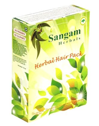 Травяная маска для укрепления волос Herbal Hair Pack Sangam, 100 гр