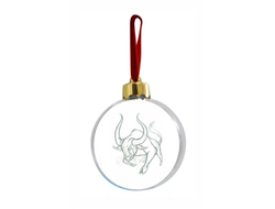 Новогодний ёлочный шар с символикой "Быка" №7