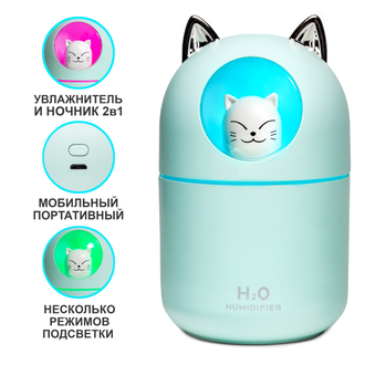 Увлажнитель Воздуха Humidifier H2O LED с кошечкой Оптом