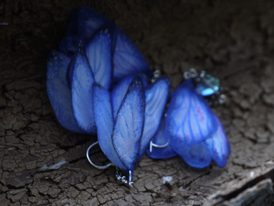 Волшебные серьги "Крылышки Небесной Феи" с опаловыми бусинами