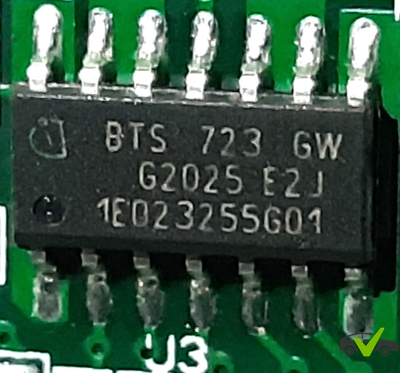 BTS723GW, Верхний ключ, 2-канала, 8А, (P-DSO-14)