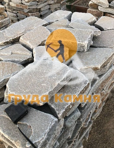 Сланец Серебряный Дождь галтованный, 30-40 мм
