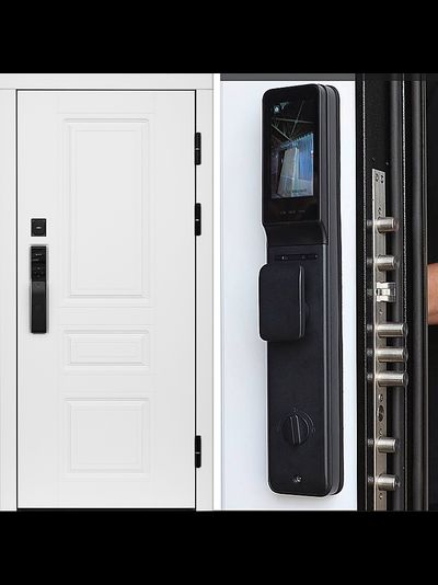 Белая дверь Орегон WHITE с замком Intelli Smart