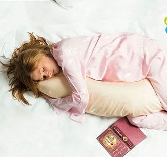 Подушка для беременных  размер 160 х 25 см + наволочка Сатин страйп Фисташка