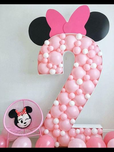 цифра в стиле "аэромозайка" Микки маус