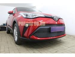 Защита радиатора Toyota C-HR 2019- black верх PREMIUM