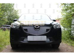 Защита радиатора Mazda CX-5 2015-2017 chrome с парктроником верх