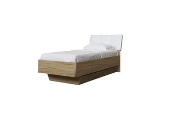 Кровать 0,9 Тоскано с основанием, дуб крафт/белый
