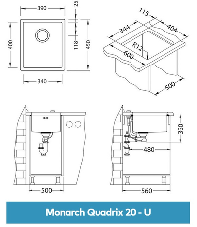 Мойка Alveus Quadrix Monarch 20 золото
