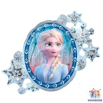 Шар фольга Эльза /Холодное сердце 102 см ( шар + гелий + лента)