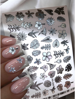 Фольгированные слайдеры Серебро AN-044