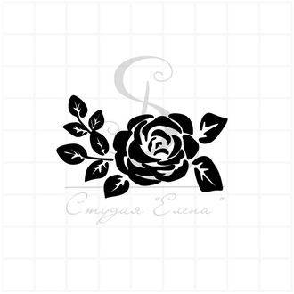 Штамп с округленным силуэтом розы