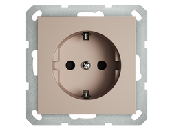 1L201AC Розетка с заземлением 16А, бежевый кашемир