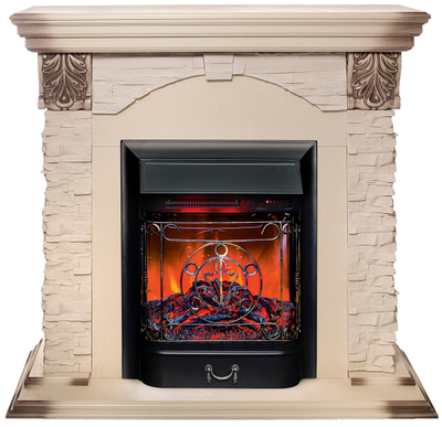 Электрокамин Dublin Lux WT с очагом Majestic RC