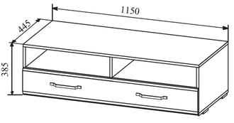 Тумба ТВ АТБ1150.2 Модульная  Асти