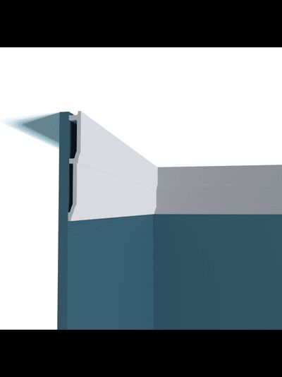 Плинтус напольный Перфект Plus P175, из дюрополимера, влагостойкий, под покраску, 2 метра