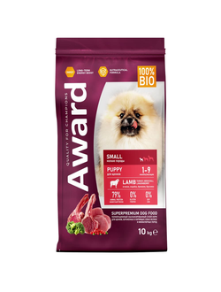 AWARD (Авард) сухой корм для щенков мелких пород, Ягненок, Индейка, 10 кг