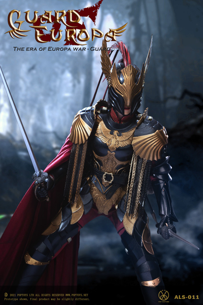 Рыцарь-стражница в черной броне  - Коллекционная ФИГУРКА 1/6 Eagle Knight Guard Black armor Version (ALS011) - POPTOYS
