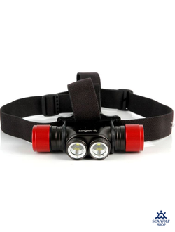 Фонарь подводный налобный Sargan "NIGHT STAR" 900Lm, теплый свет