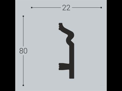 Плинтус П2 - 80*22*2000мм
