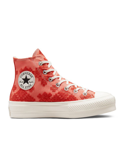 Кеды Converse Chuck Taylor Lift Festival Broderie High Top Bright Madder A02233C