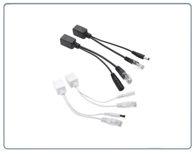 Сплиттер питания и Ethernet для систем IP видеонаблюдения, смешивает питание от 5 -60 В и Ethernet для передачи по кабелю Витая пара 5 категории до 40 метров, пара