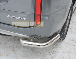 Защита заднего бампера угловая d76 для Mitsubishi Pajero Sport (2016-2021)