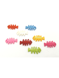 Пуговица детская, скелет рыбки, упаковка 100 штук