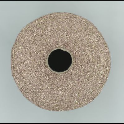 TORCITURA DI DOMASO art.FANTASIA 80% VI вискоза 20% PL 750 метров в 100 граммах цв.  BK112/СС розовое золото