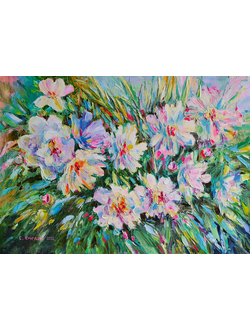 Пионы вечером