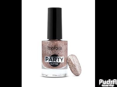 Topface Лак для ногтей сияющий Party Glitter Nail PT106, тон 108 терракотовый