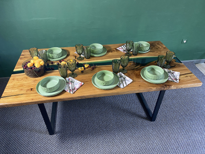 слэб, стол река, карагач, дуб, мебель на заказ, стол из слэба, мебель для ресторана, столешница спил