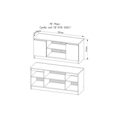 МС Мори Тумба под ТВ МТВ 1200.1 графит