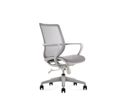 Кресло офисное Гэлакси gray LB, серый пластик, серая сетка, серая сетка