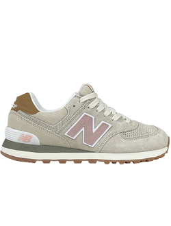 New Balance 574 бежевые с розовым