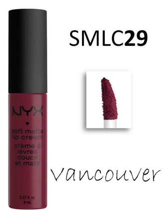 Стойкая жидкая матовая помада NYX Soft Matte Lip Cream 29 Vancouver (Ванкувер)