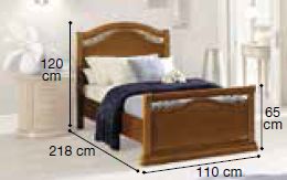 Кровать "Legno" с изножьем 100x200 см