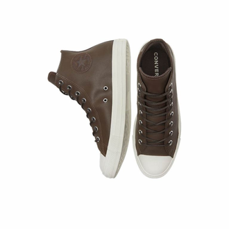 Кеды Converse Chuck Taylor All Star Leather кожаные коричневые высокие